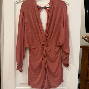 By Together Rose-Mauve Shimmer Tank Romper